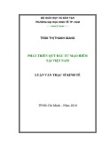 Luận văn Thạc sĩ Kinh tế: Phát triển quỹ đầu tư mạo hiểm tại Việt Nam