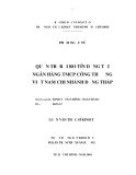 Luận văn Thạc sĩ Kinh tế: Quản trị rủi ro tín dụng tại Ngân hàng TMCP Công Thương Việt Nam Chi Nhánh Đồng Tháp