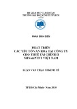 Luận văn Thạc sĩ Kinh tế: Phát triển các yếu tố văn hóa tại Công ty cho thuê tài chính II – NHNo&PTNT Việt Nam