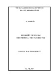 Luận văn Thạc sĩ Luật kinh tế: Bảo hộ tên thương mại theo pháp luật Việt Nam hiện na
