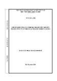 Luận văn Thạc sĩ Luật kinh tế: Chuyển đổi Công ty TNHH hai thành viên trở lên thành Công ty CP theo luật doanh nghiệp năm 2014