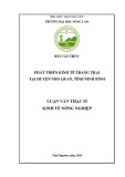 Luận văn Thạc sĩ Kinh tế nông nghiệp: Phát triển kinh tế trang trại tại huyện Nho Quan, tỉnh Ninh Bình