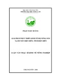 Luận văn Thạc sĩ Kinh tế nông nghiệp: Giải pháp phát triển kinh tế hộ nông dân tại huyện Điện Biên, tỉnh Điện Biên