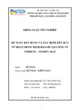 Khoá luận tốt nghiệp: Kế toán bán hàng và xác định kết quả từ hoạt động kinh doanh tại Công ty TNHH SX - TM Đức Hân