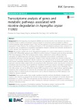 Transcriptome analysis of genes and metabolic pathways associated with nicotine degradation in Aspergillus oryzae 112822