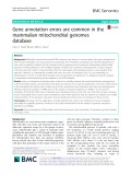 Gene annotation errors are common in the mammalian mitochondrial genomes database