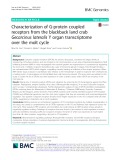 Characterization of G-protein coupled receptors from the blackback land crab Gecarcinus lateralis Y organ transcriptome over the molt cycle