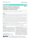 Genomic changes associated with adaptation to arid environments in cactophilic Drosophila species