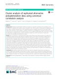 Cluster analysis of replicated alternative polyadenylation data using canonical correlation analysis