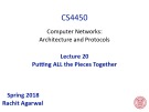 Lecture Computer Networks: Architecture and Protocols - Lesson 20