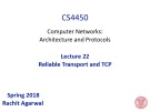 Lecture Computer Networks: Architecture and Protocols - Lesson 22