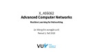 Lecture Advanced Computer Networks - Chapter 12: Machine Learning for Networking
