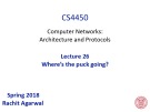 Lecture Computer Networks: Architecture and Protocols - Lesson 26