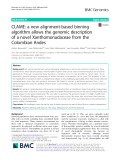 CLAME: A new alignment-based binning algorithm allows the genomic description of a novel Xanthomonadaceae from the Colombian Andes