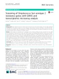 Screening of Streptococcus Suis serotype 2 resistance genes with GWAS and transcriptomic microarray analysis