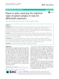 Power in pairs: Assessing the statistical value of paired samples in tests for differential expression