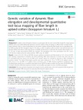 Genetic variation of dynamic fiber elongation and developmental quantitative trait locus mapping of fiber length in upland cotton (Gossypium hirsutum L.)