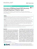 Accuracy of RNAseq based SNP discovery and genotyping in Populus nigra