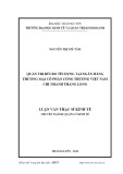 Luận văn Thạc sĩ Kinh tế: Quản trị rủi ro tín dụng tại Ngân hàng Thương mại cổ phần Công thương Việt Nam - Chi nhánh Thăng Long