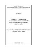 Luận văn Thạc sĩ Quản lý kinh tế: Nghiên cứu sự tham gia của người dân trong phát triển giao thông tại huyện Nậm Nhùn, tỉnh Lai Châu