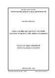 Luận văn Thạc sĩ Kinh tế: Nâng cao hiệu quả quản lý tài chính tại Công ty Dịch vụ viễn thông Vinaphone