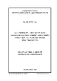 Luận văn Thạc sĩ Kinh tế: Giải pháp quản lý rủi ro tín dụng tại Ngân hàng Nông nghiệp và Phát triển Nông thôn Việt Nam - Chi nhánh tỉnh Thái Nguyên