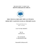 Luận văn Thạc sĩ Kinh tế: Phân tích tác động đến tiếp cận tín dụng chính thức tại huyện Gò Quao, tỉnh Kiên Giang