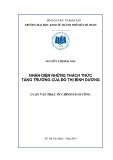 Luận văn Thạc sĩ Chính sách công: Nhận diện những thách thức tăng trưởng của đô thị Bình Dương