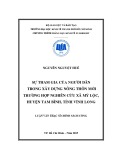 Luận văn Thạc sĩ Chính sách công: Sự tham gia của người dân trong xây dựng nông thôn mới trường hợp nghiên cứu xã Mỹ Lộc, huyện Tam Bình, tỉnh Vĩnh Long