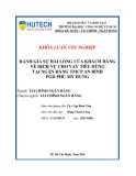 Khoá luận tốt nghiệp: Đánh giá sự hài lòng của khách hàng về dịch vụ cho vay tiêu dùng tại Ngân hàng TMCP An Bình PGD Phú Mỹ Hưng