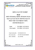 Khoá luận tốt nghiệp: Phân tích hoạt động tín dụng ngắn hạn tại Ngân hàng thương mại cổ phần Việt Nam Thịnh Vượng chi nhánh Quận 3