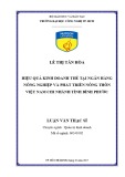 Luận văn Thạc sĩ: Hiệu quả kinh doanh thẻ tại Ngân hàng Nông Nghiệp và Phát Triển Nông Thôn Việt Nam chi nhánh tỉnh Bình Phước