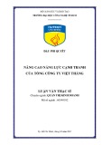 Luận văn Thạc sĩ: Nâng cao năng lực cạnh tranh của Tổng công ty Việt Thắng