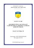 Luận văn Thạc sĩ: Giải pháp nâng cao năng lực cạnh tranh của trường Cao đẳng Kinh tế TP.HCM