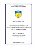 Luận văn Thạc sĩ: Quản trị rủi ro tín dụng tại Ngân hàng TMCP Đại Chúng Việt Nam chi nhánh Hồ Chí Minh