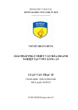Luận văn Thạc sĩ: Giải pháp phát triển văn hóa doanh nghiệp tại VNPT Long An