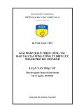 Luận văn Thạc sĩ: Giải pháp hoàn thiện công tác đào tạo tại Tổng công ty Điện lực Thành phố Hồ Chí Minh