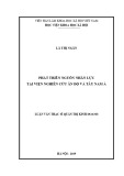 Luận văn Thạc sĩ Quản trị kinh doanh: Phát triển nguồn nhân lực tại Viện Nghiên cứu Ấn Độ và Tây Nam Á