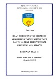 Luận văn Thạc sĩ: Hoàn thiện công tác chăm sóc khách hàng tại Ngân hàng TMCP Đầu tư và Phát triển Việt Nam – Chi nhánh Nam Sài Gòn