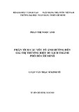 Luận văn Thạc sĩ kinh tế: Phân tích các yếu tố ảnh hưởng đến giá trị thương hiệu du lịch Thành phố Hồ Chí Minh