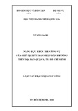 Luận văn Thạc sĩ Quản lý công: Năng lực thực thi công vụ của Chủ tịch Ủy ban nhân dân các phường trên địa bàn Quận 8, Tp. Hồ Chí Minh