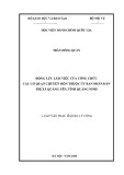 Luận văn Thạc sĩ Quản lý công: Động lực làm việc của công chức các cơ quan chuyên môn thuộc UBND thị xã Quảng Yên, tỉnh Quảng Ninh