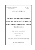 Luận văn Thạc sĩ Quản lý công: Ứng dụng công nghệ thông tin trong cơ chế một cửa, một cửa liên thông tại Ủy ban nhân dân thành phố Thủ Dầu Một, tỉnh Bình Dương