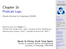 Lecture Discrete Structures for Computing - Chapter 1b: Predicate Logic
