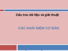 Bài giảng Cấu trúc dữ liệu và giải thuật: Các khái niệm cơ bản - Đậu Ngọc Hà Dương