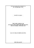 Luận văn Thạc sĩ Chính sách công: Thực hiện chính sách xây dựng nông thôn mới trên địa bàn huyện M'Drắk, tỉnh Đắk Lắk