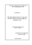 Luận văn Thạc sĩ Chính sách công: Thực hiện chính sách quản lý nhà nước về đất đai trên địa bàn huyện Hiệp Đức, tỉnh Quảng Nam