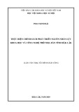 Luận văn Thạc sĩ Chính sách công: Thực hiện chính sách phát triển Nguồn nhân lực Khoa học và Công nghệ trên địa bàn tỉnh Đắk Lắk