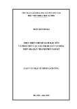 Luận văn Thạc sĩ Chính sách công: Thực hiện chính sách bảo tồn và phát huy các giá trị di sản văn hóa trên địa bàn thành phố Tam Kỳ