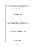 Luận văn Thạc sĩ Chính sách công: Thực hiện chính sách bình đẳng giới từ thực tiễn quận Sơn Trà, thành phố Đà Nẵng